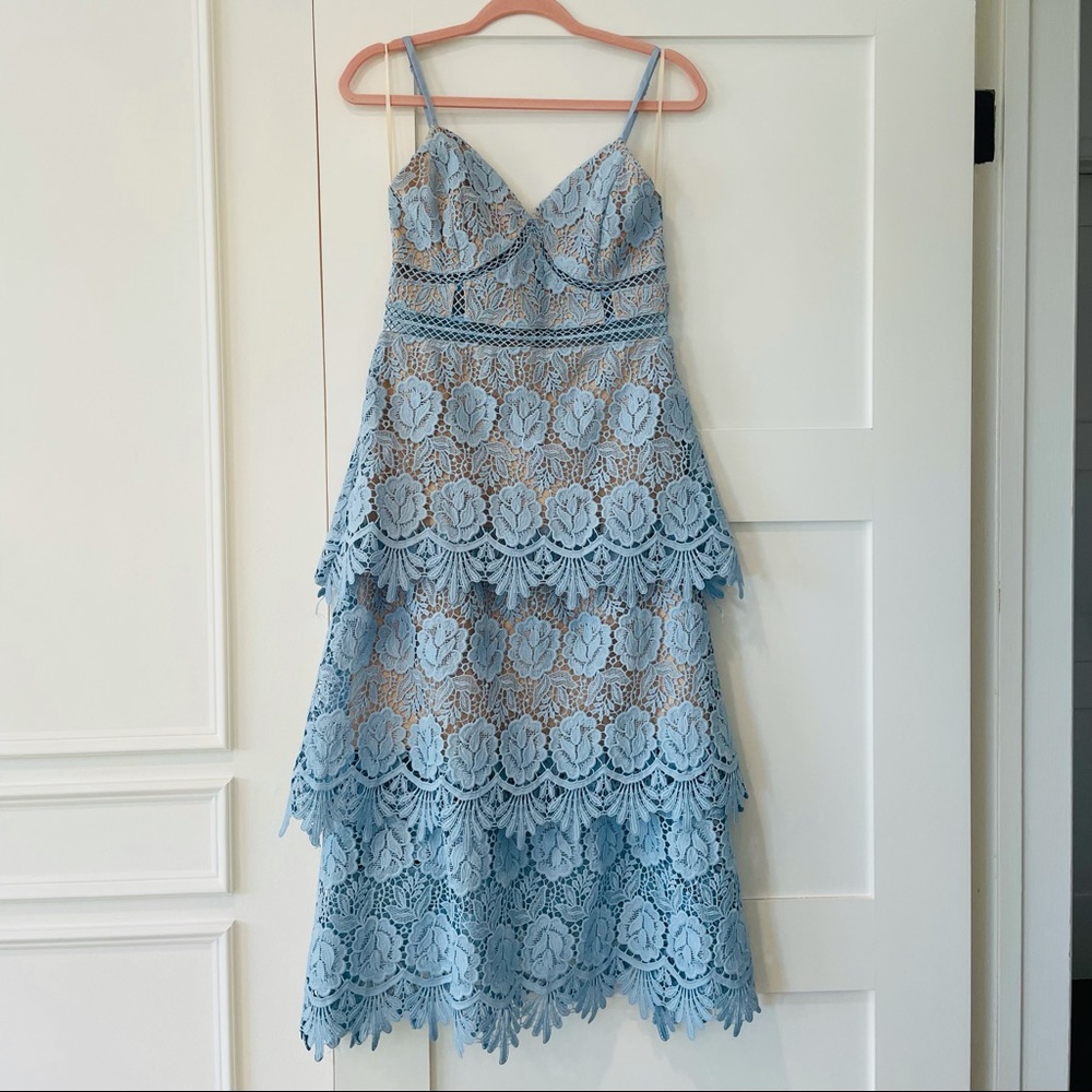 Lace Tiered Midi Dress